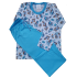 0367 Pijama Branco com Astronaves e Calça Azul  +R$ 79,00